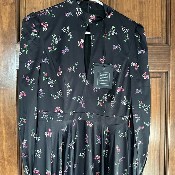 MAC DUGGAL Long Sleeve Keyhole Fit And Flare Midi Dress - Picture 5 of 7